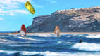 Kite-Surfer in der Prasonisi Bucht auf Rhodos