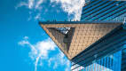 Auf der Aussichtsplattform "The Edge" in new York City