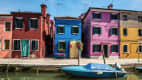 Die bunten Häuser der Burano Insel