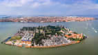 Die Insel San Michele in der Lagune von Venedig