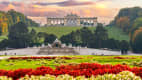 Schlossgarten und Gloriette Pavillon im Schloss Schönbrunn