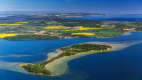 Luftaufnahme der Insel Vilm in der Ostsee