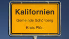 Ortsschild von Kalifornien