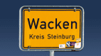 Die Ortstafel von Wacken Kreis Steinburg