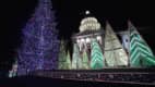 Die Weihnachtsbeleuchtung am Capitol in Sacramento Kalifornien