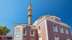 Die restaurierte Fassade der Suleiman Moschee auf Rhodos