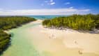 Blick auf den Strand Ile aux Cerfs