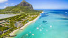 Luftaufnahme der Insel Le Morne Brabant