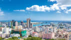 Blick auf Port Louis auf Mauritius