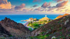 Die Landschaft von Mutrah Corniche in Maskat im Oman