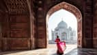 Blick auf das Taj Mahal