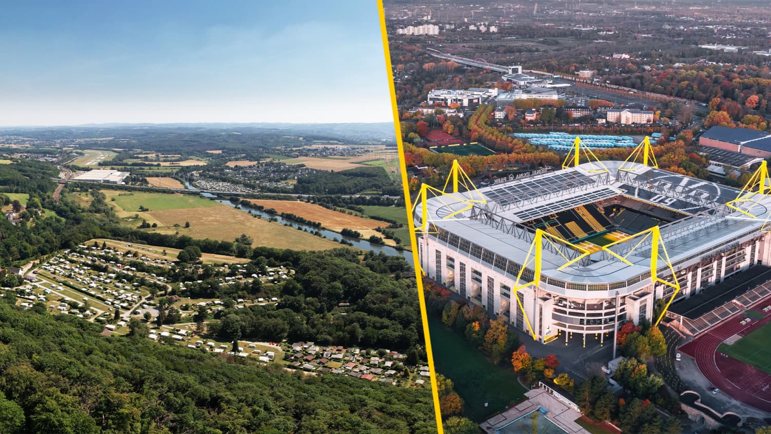 Erst Campingplatz, dann Stadion in Dortmund: Camping ist eine Möglichkeit zur Übernachtung bei der EM 2024.