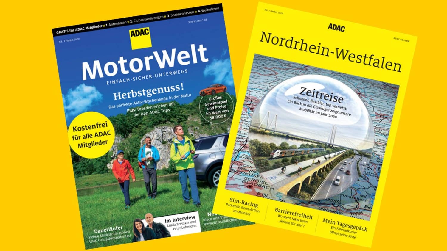 Die ADAC Motorwelt im Herbst mit NRW-Regionalmagazin