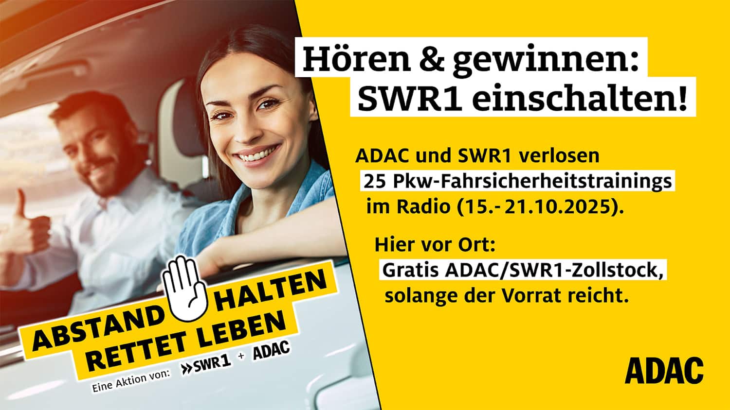 Werbemittel zur Aktion !Abstand halten rettet Leben"