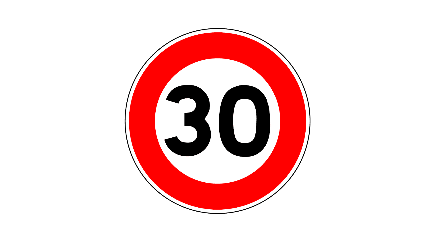 Tempo 30 Schild