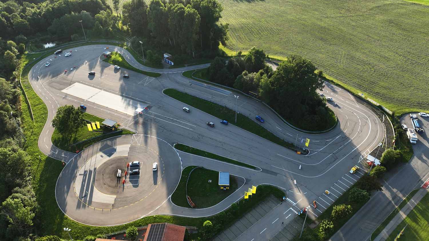 Verkehrsübungsplatz ADAC aus der Vogelperspektive