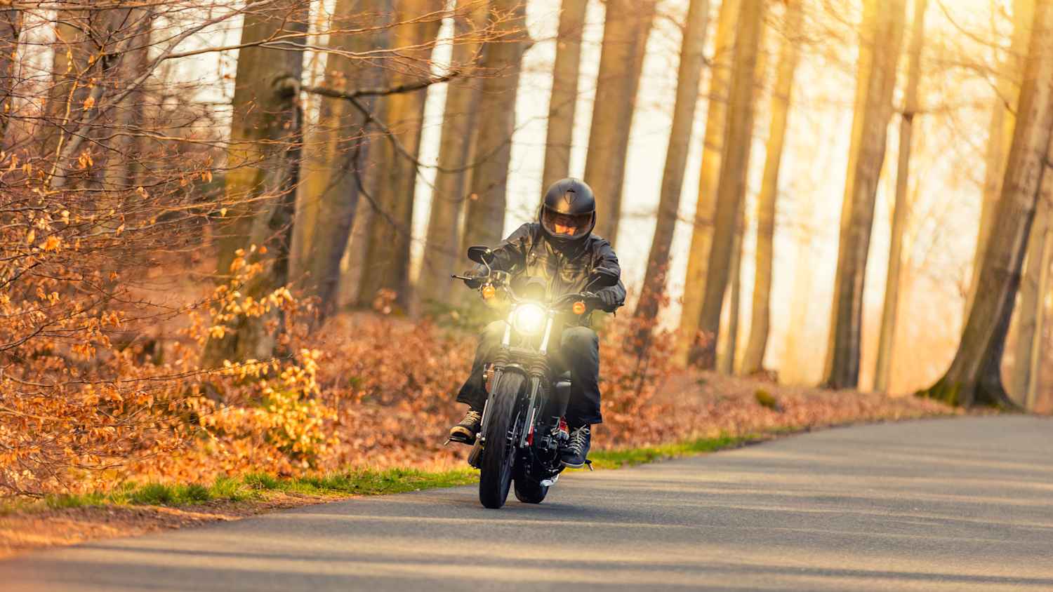 Motorradfahren Herbst