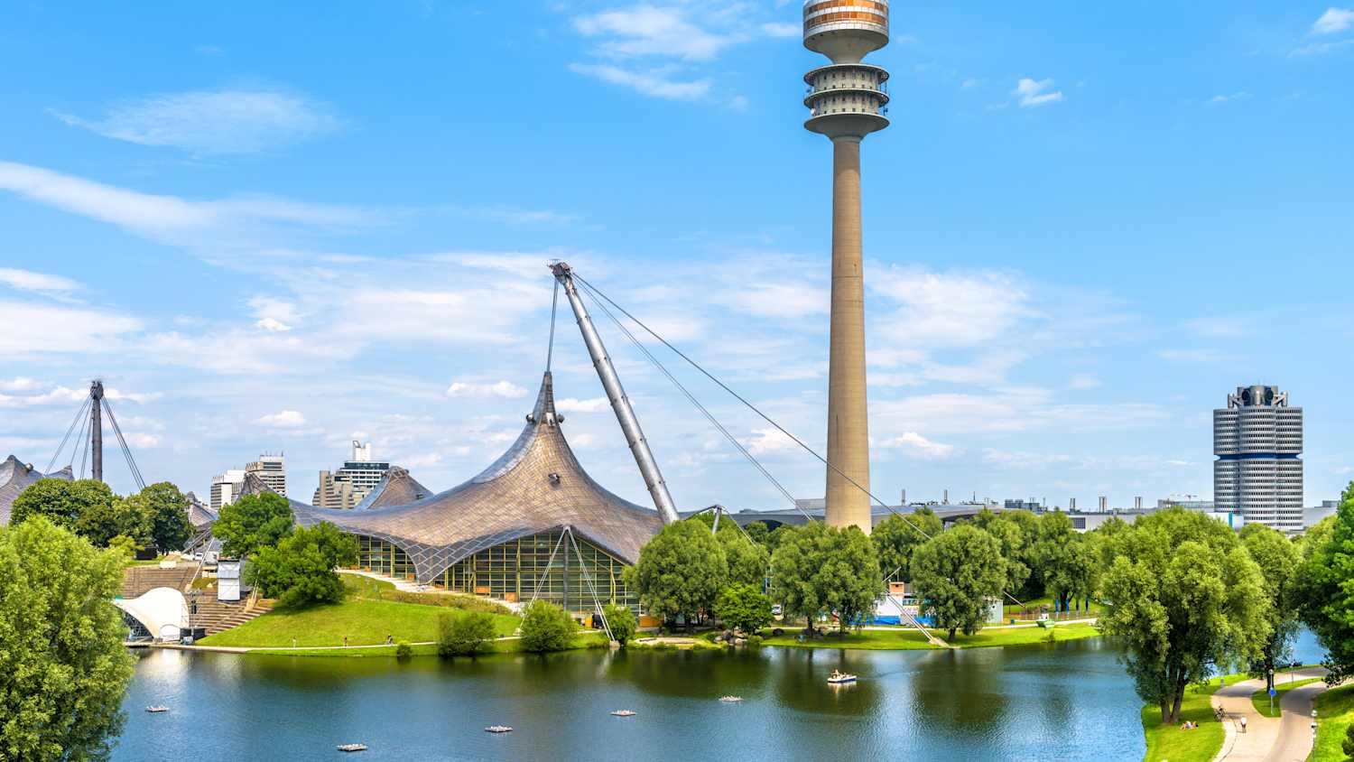 Blick auf das Olympiazentrum Münchens – nicht nur die Stadt, sondern ganz Bayern könnte von den Olympischen Spielen profitieren.