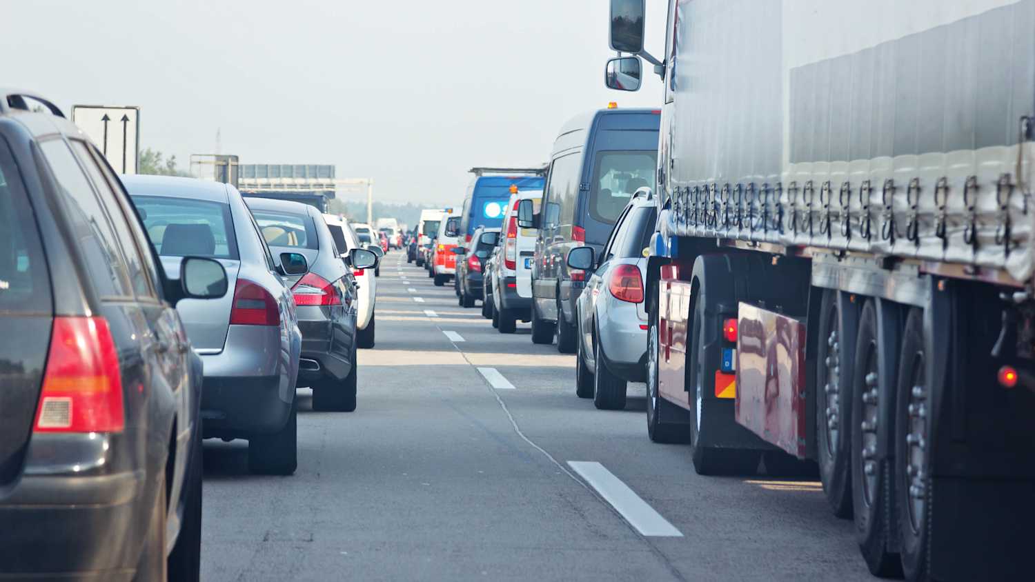 Stau auf der Autobahn
