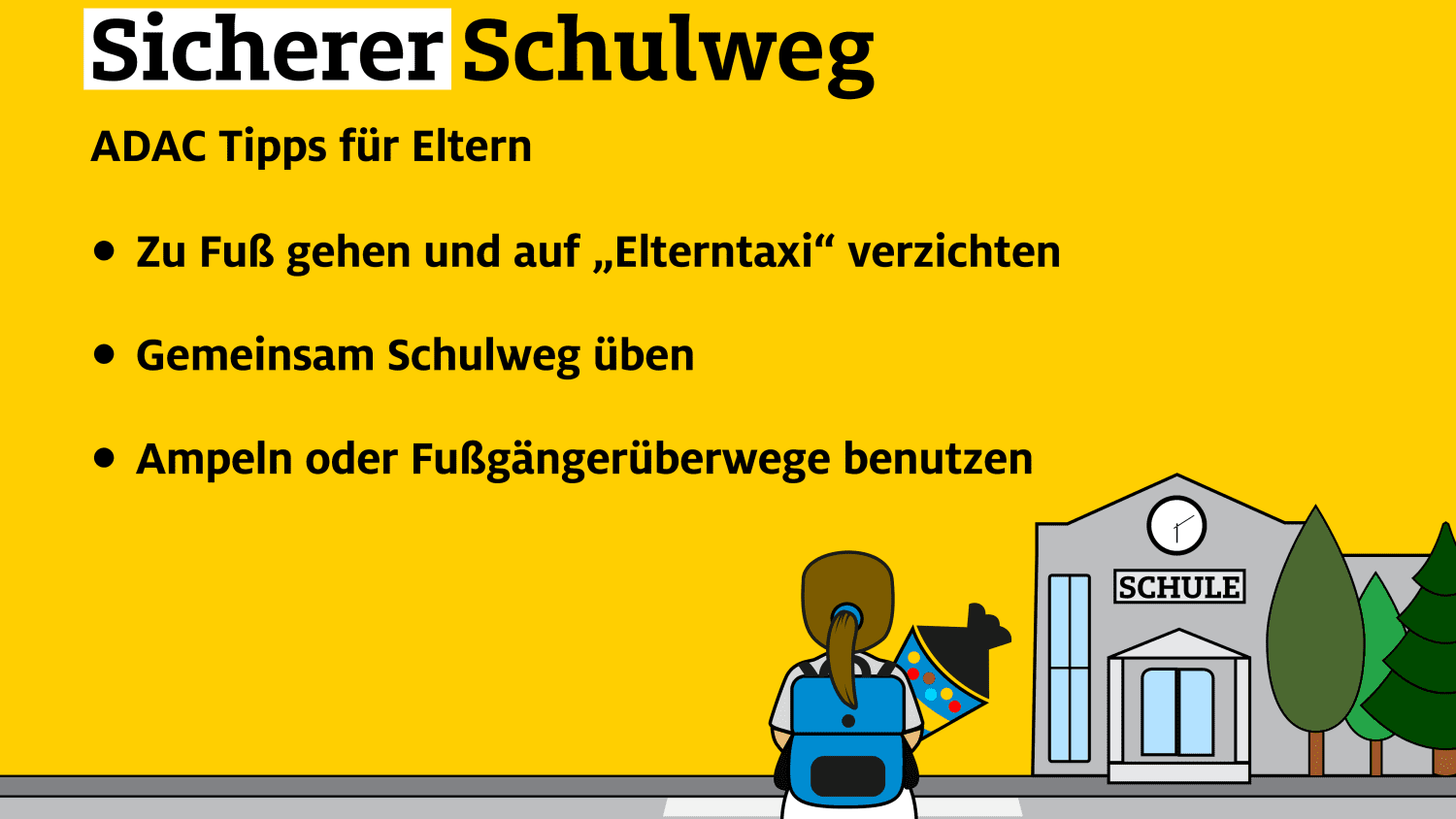 Sicherer Schulweg - ADAC Tipps für Eltern