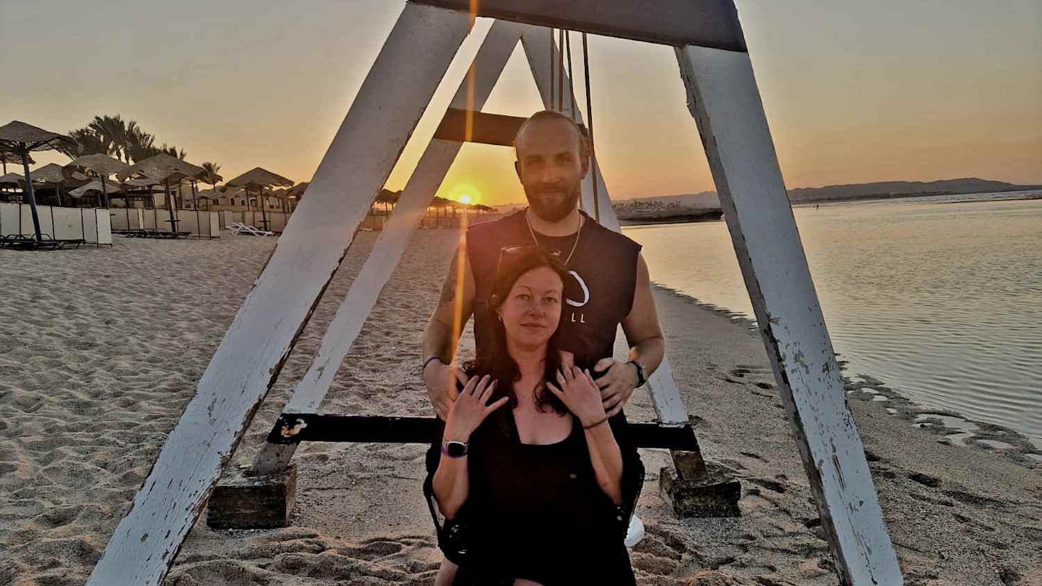 ADAC-Mitglied Erik Vetter mit Freundln im Urlaub in Ägypten