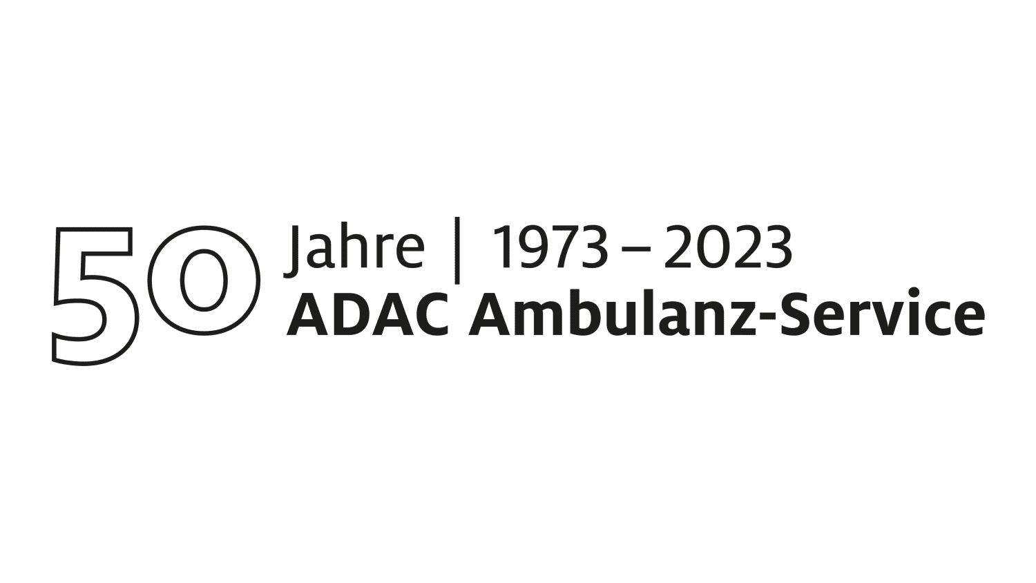 Schriftzug 50 Jahre Ambulanz-Service