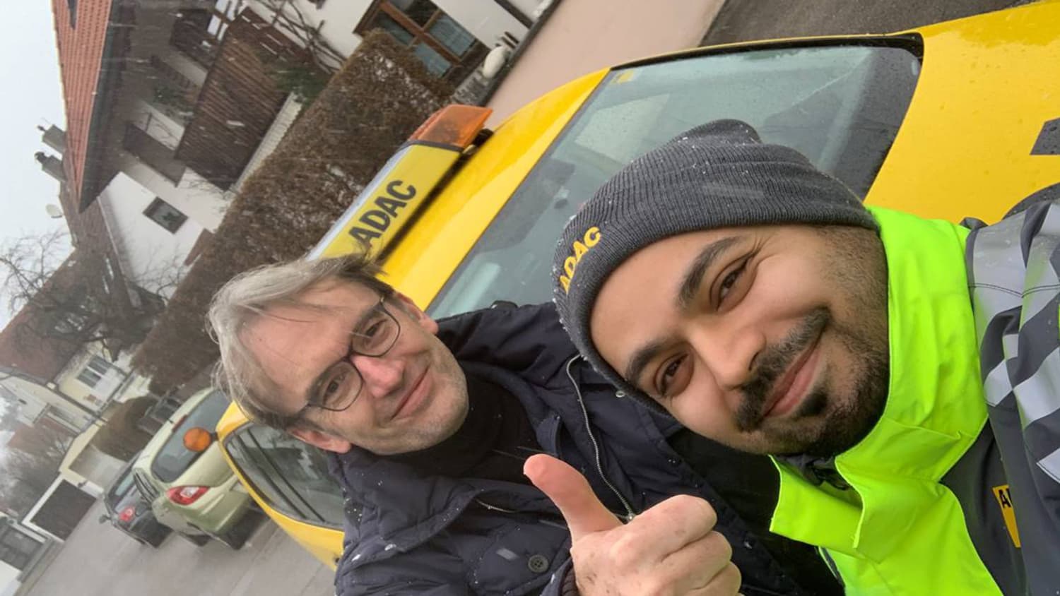 Martin Kunz unterwegs mit einem aDAC Strassenwachtfahrer