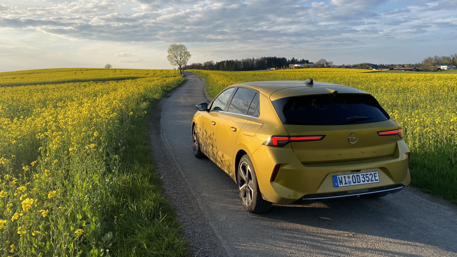 Heckansicht des Opel Astra