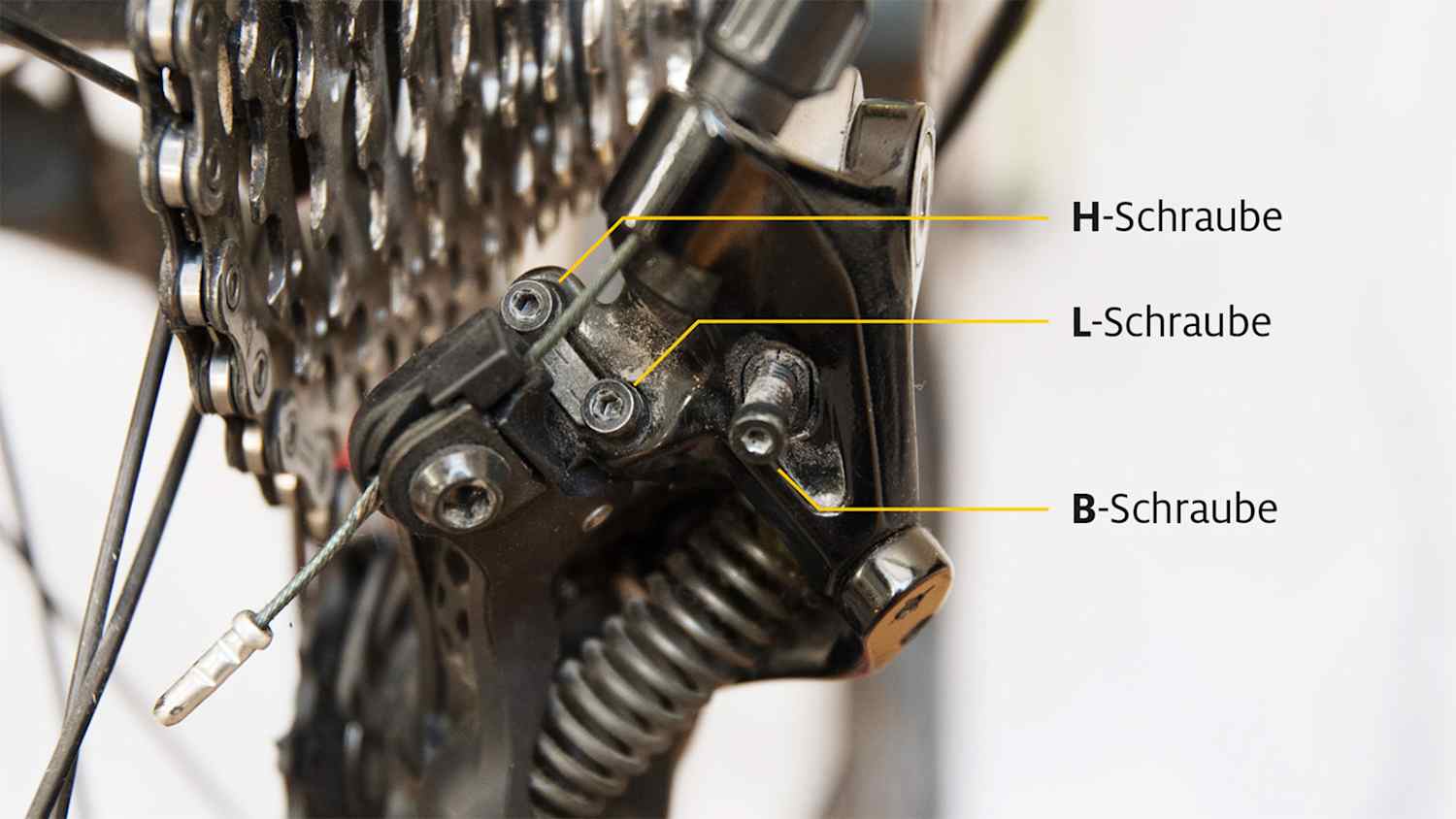 Detailansicht einer Fahrrad Gangschaltung