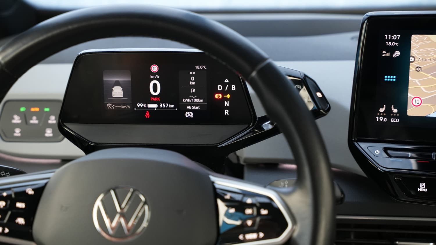 Display des VW ID3 nach dem Software Update