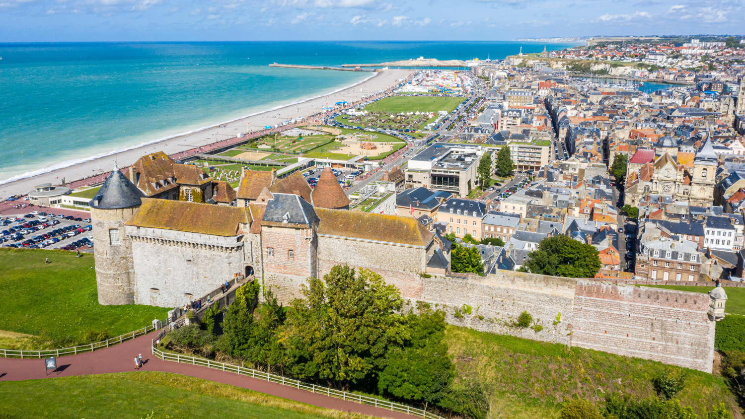 Blick auf Dieppe in Frankreich