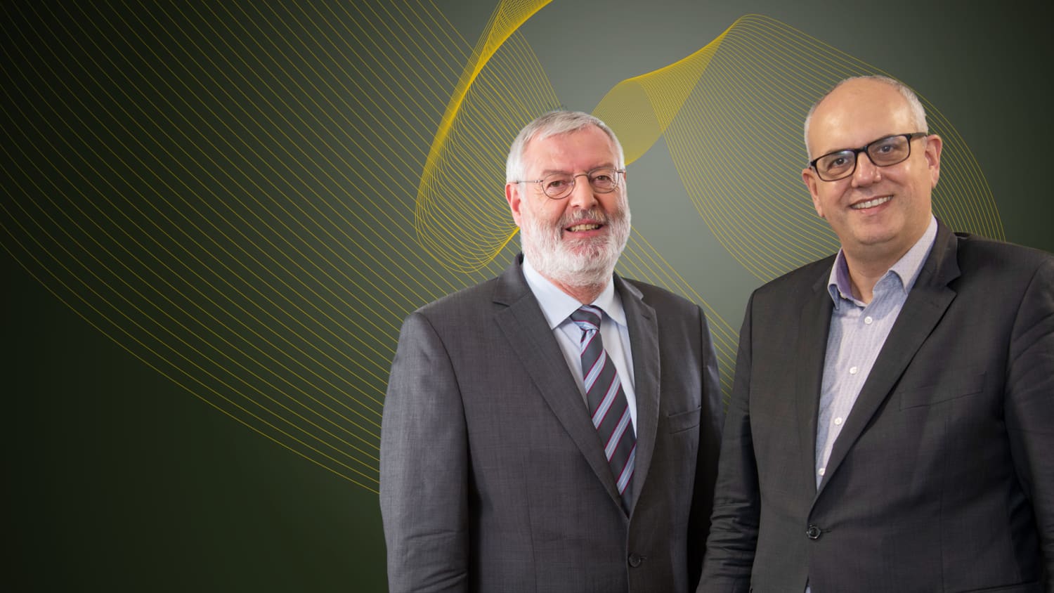 Doppelportrait von Bremens Bürgermeister Andreas Bovenschulte (SPD) und  Thomas Burkhardt, Vorsitzender ADAC Weser-Ems
