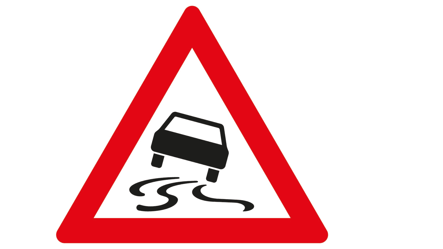 Aquaplaning Strassenschild