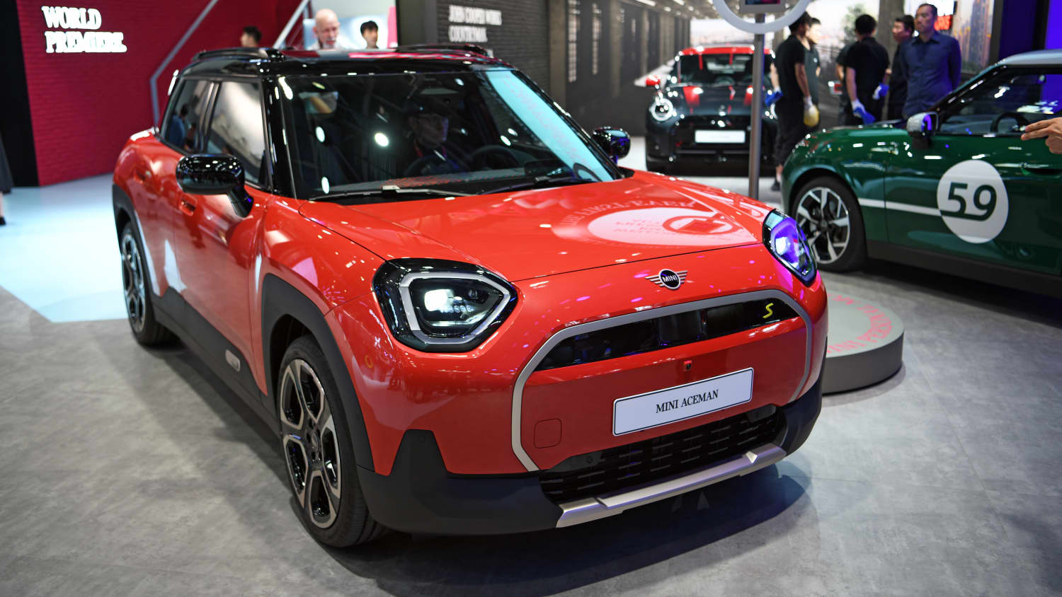 Frontansicht des Mini Aceman auf der Auto China Peking 2024