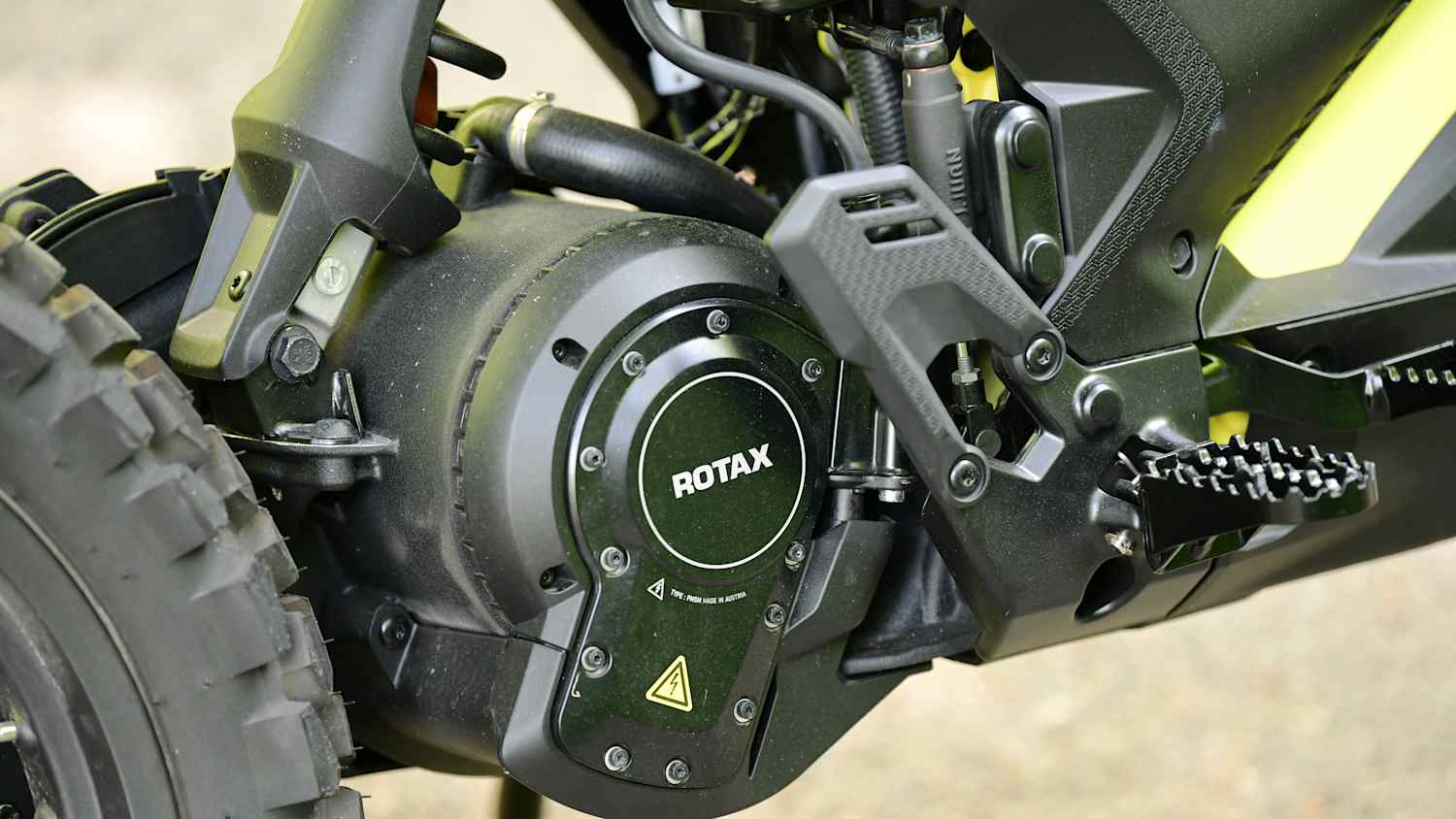 Detailaufnahme des Motors des Can Am Origin Elektromotorrad