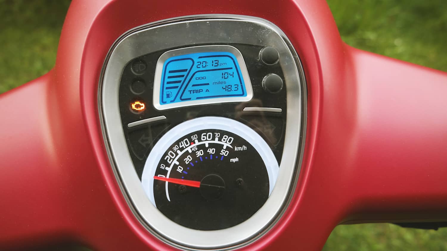 Der Lenker mit Tacho des  Kymco Filly 50i Rollers