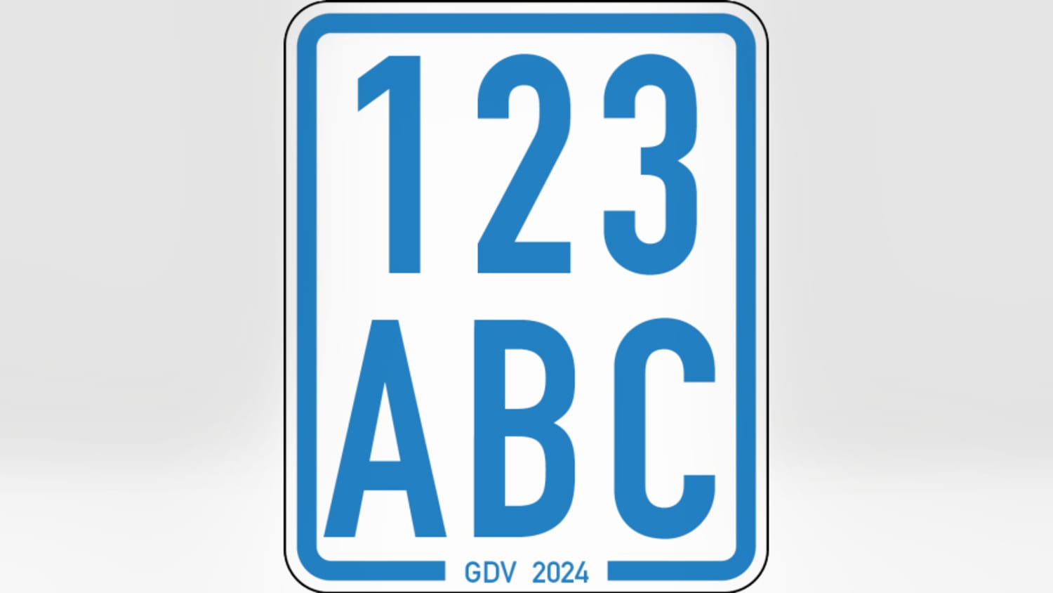 Moped Kennzeichen blau 2024