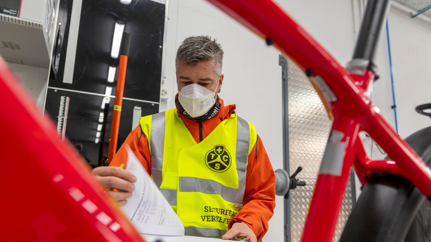 Testsituation Pedelec Test beim TCS in der Schweiz