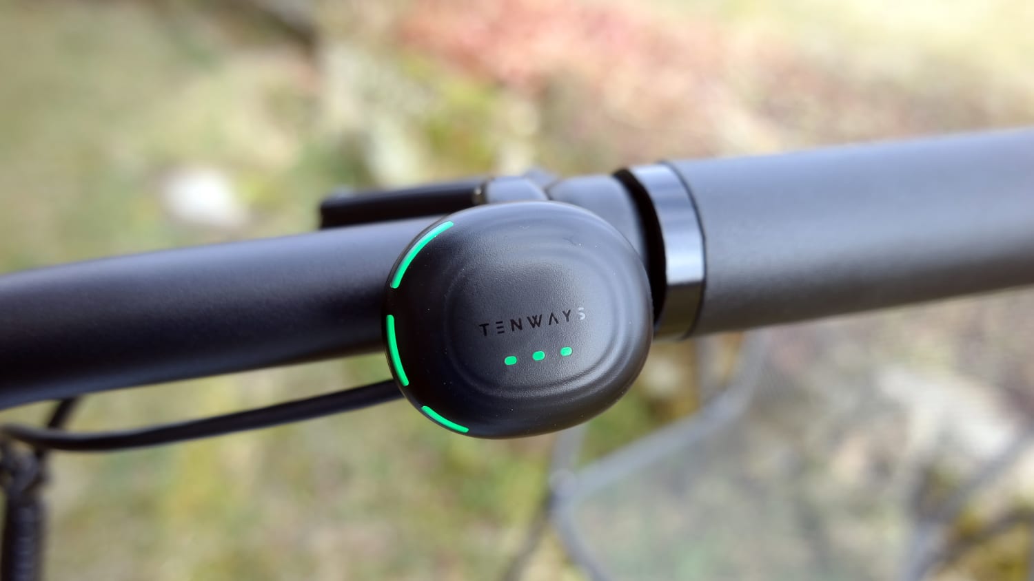 Detailaufnahme der Unterstützungsanzeige des Tenways CGO009 E-Bike