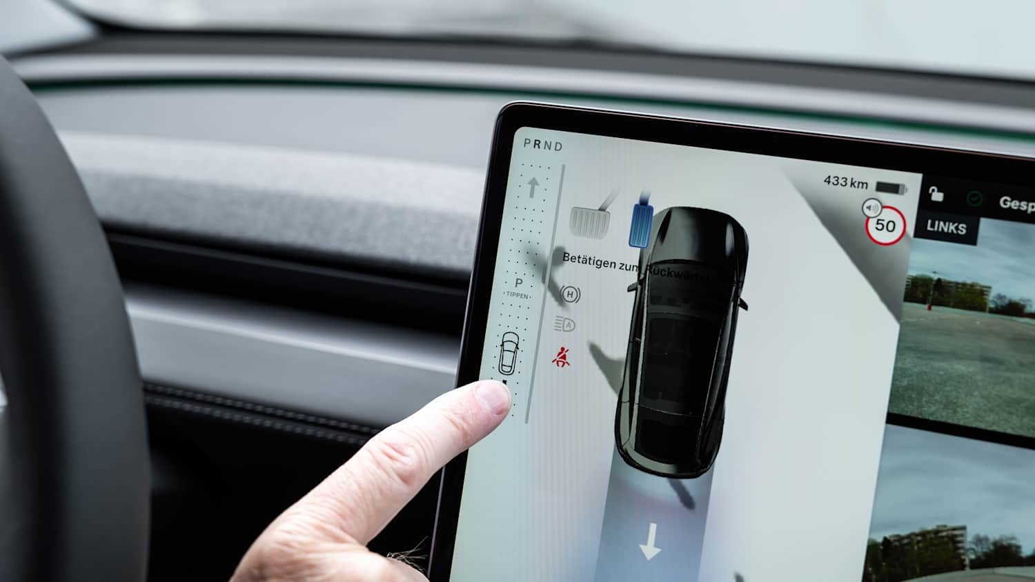 Touchpad im Tesla Model Y