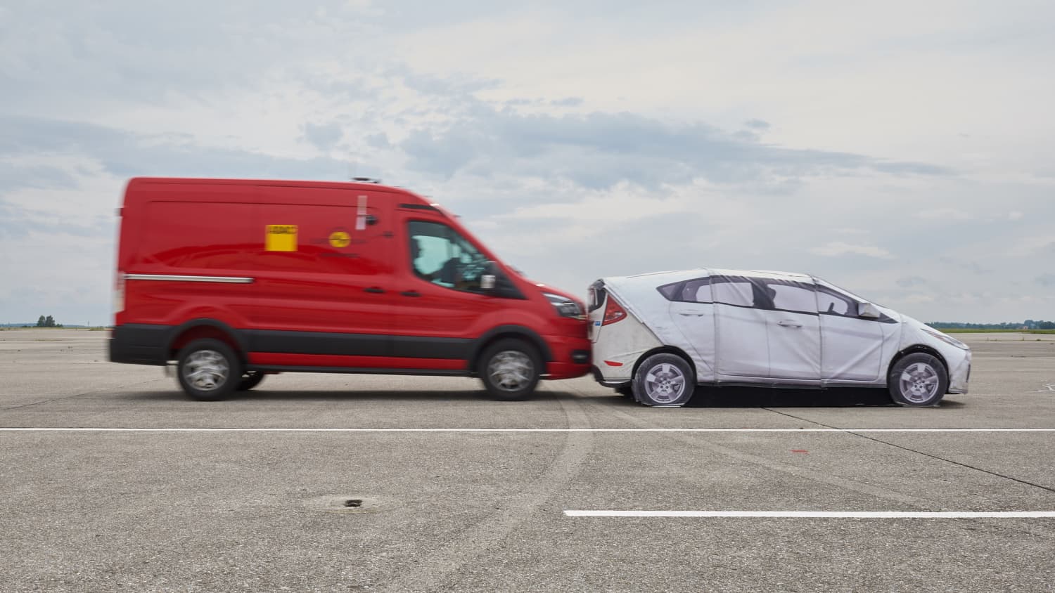 Notbremssystem für Transporter im Test