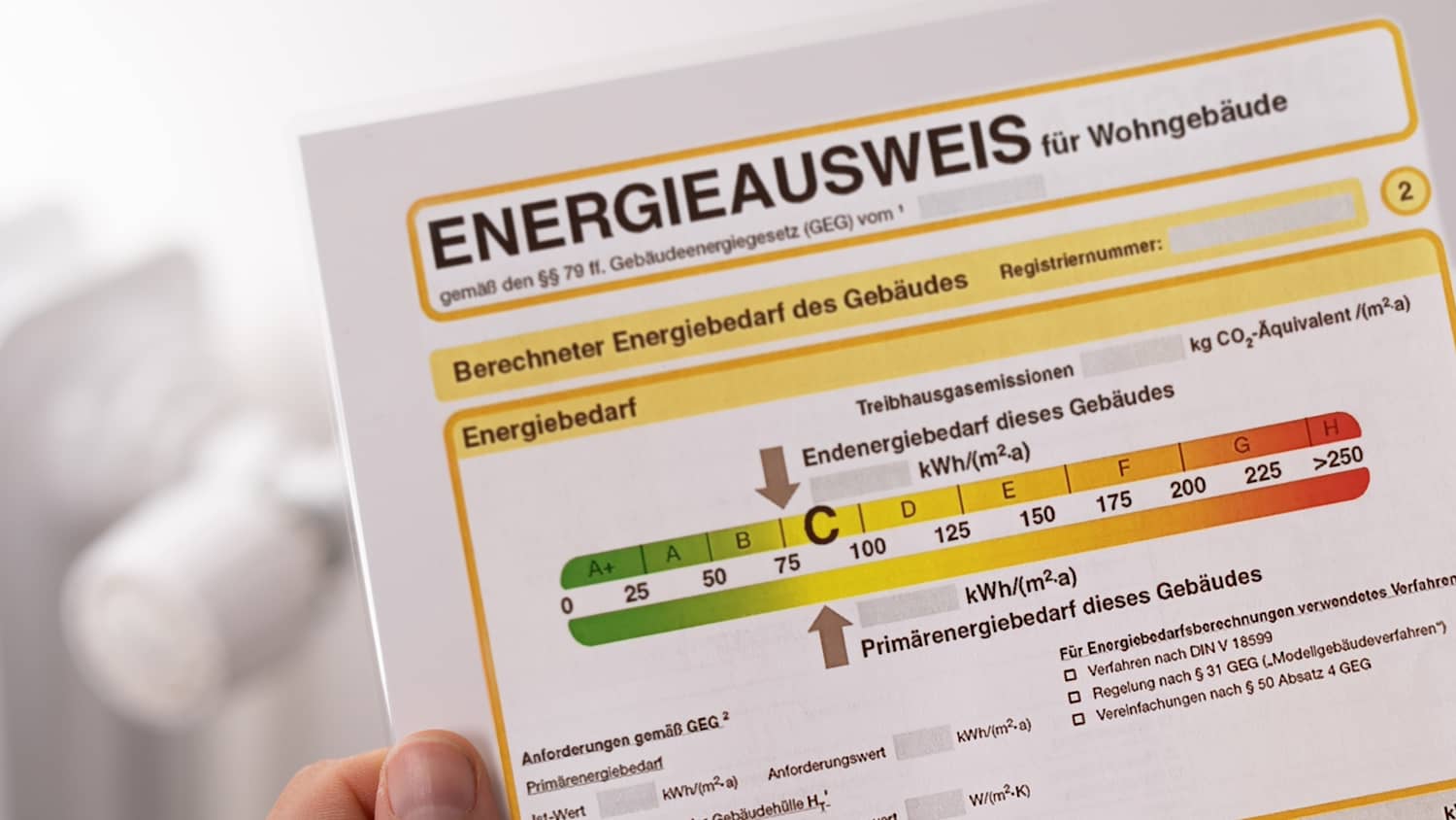 Energieausweis für Wohngebäude