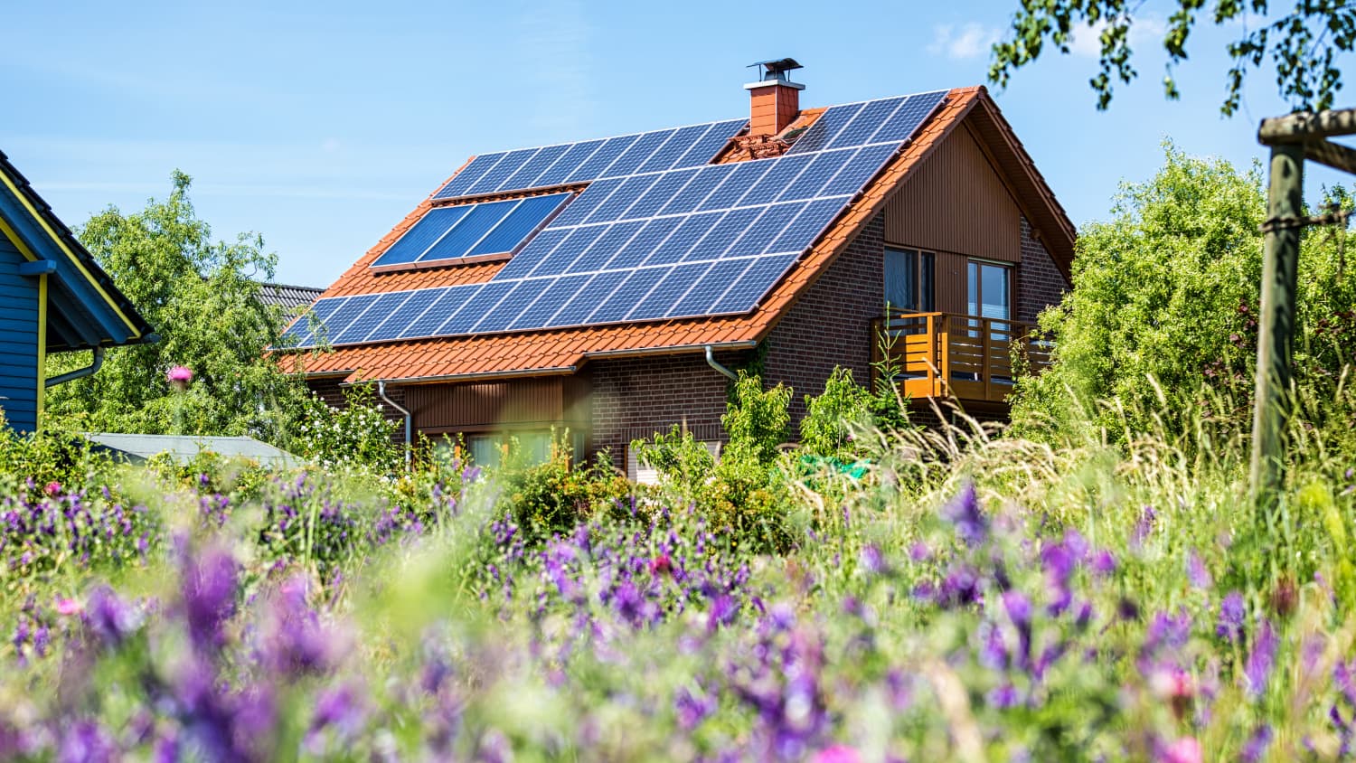 Photovoltaikanlage auf einem Hausdach