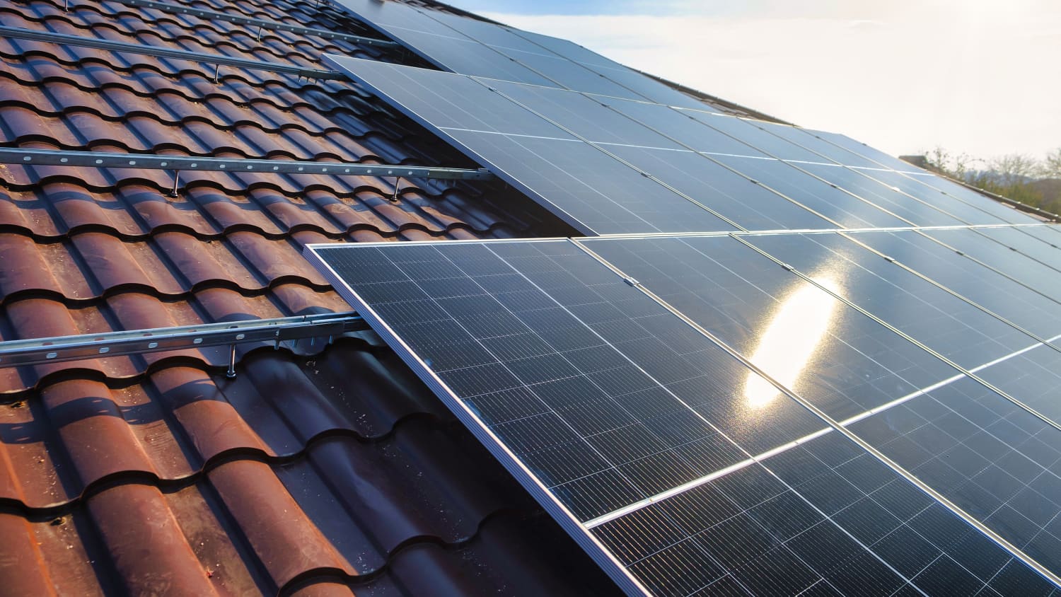 Eine Solaranlage auf dem Dach