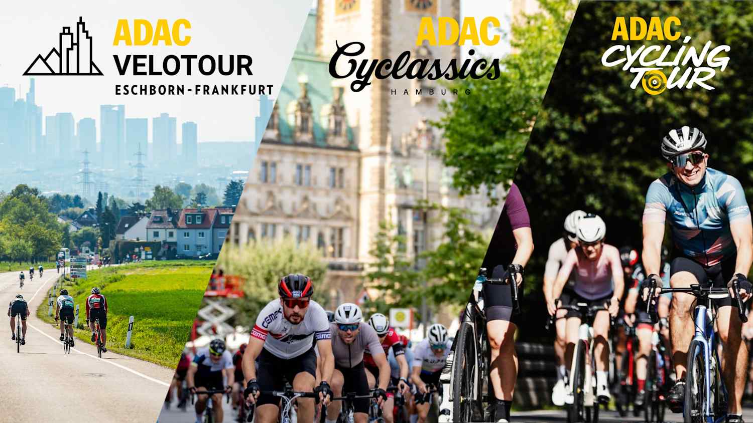 Werbebanner zur Ankündigung der ADAC Velotour 2025