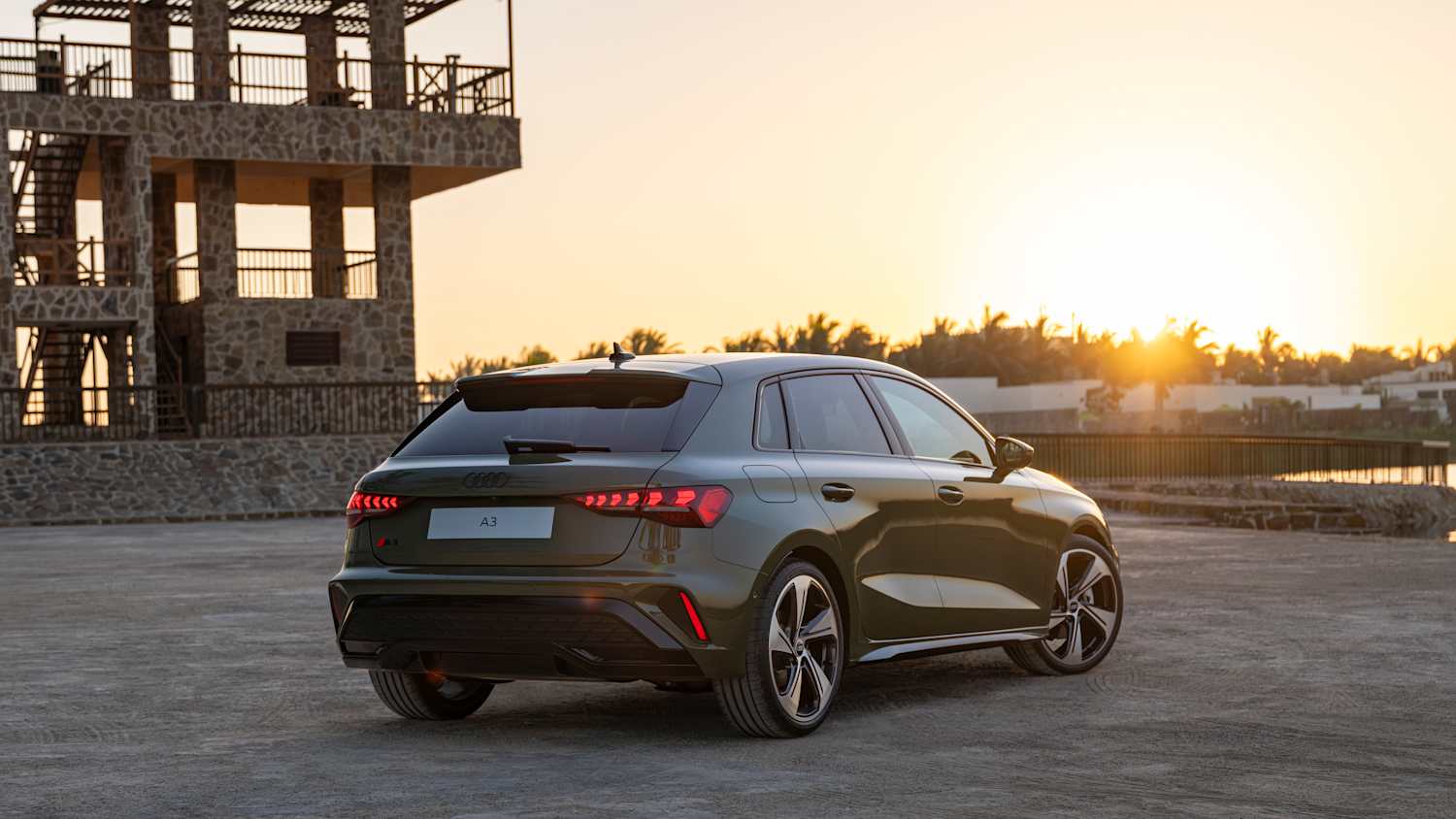 Heckansicht eines Audi A3 35 TDI nach Facelift