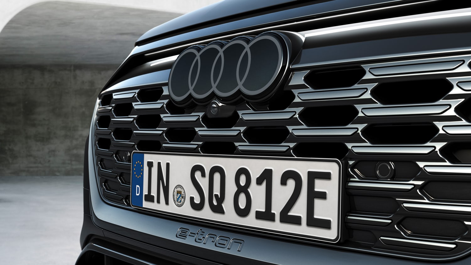Das neue Logo des Audi SQ8 E Tron