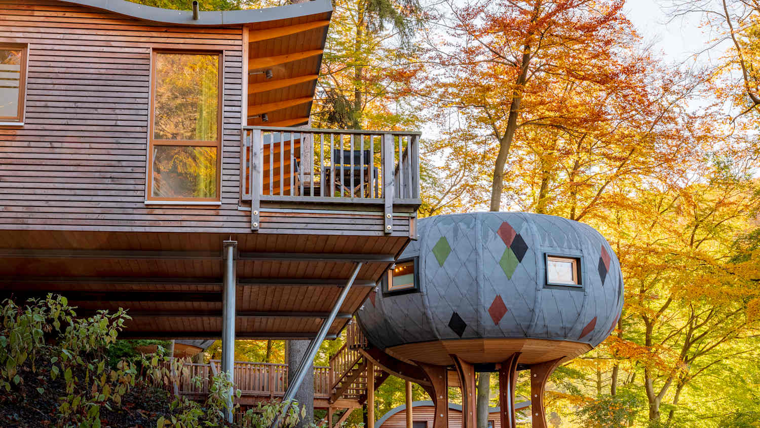 Zwei Baumhäuser im Sonnenresort Ettershaus Harz