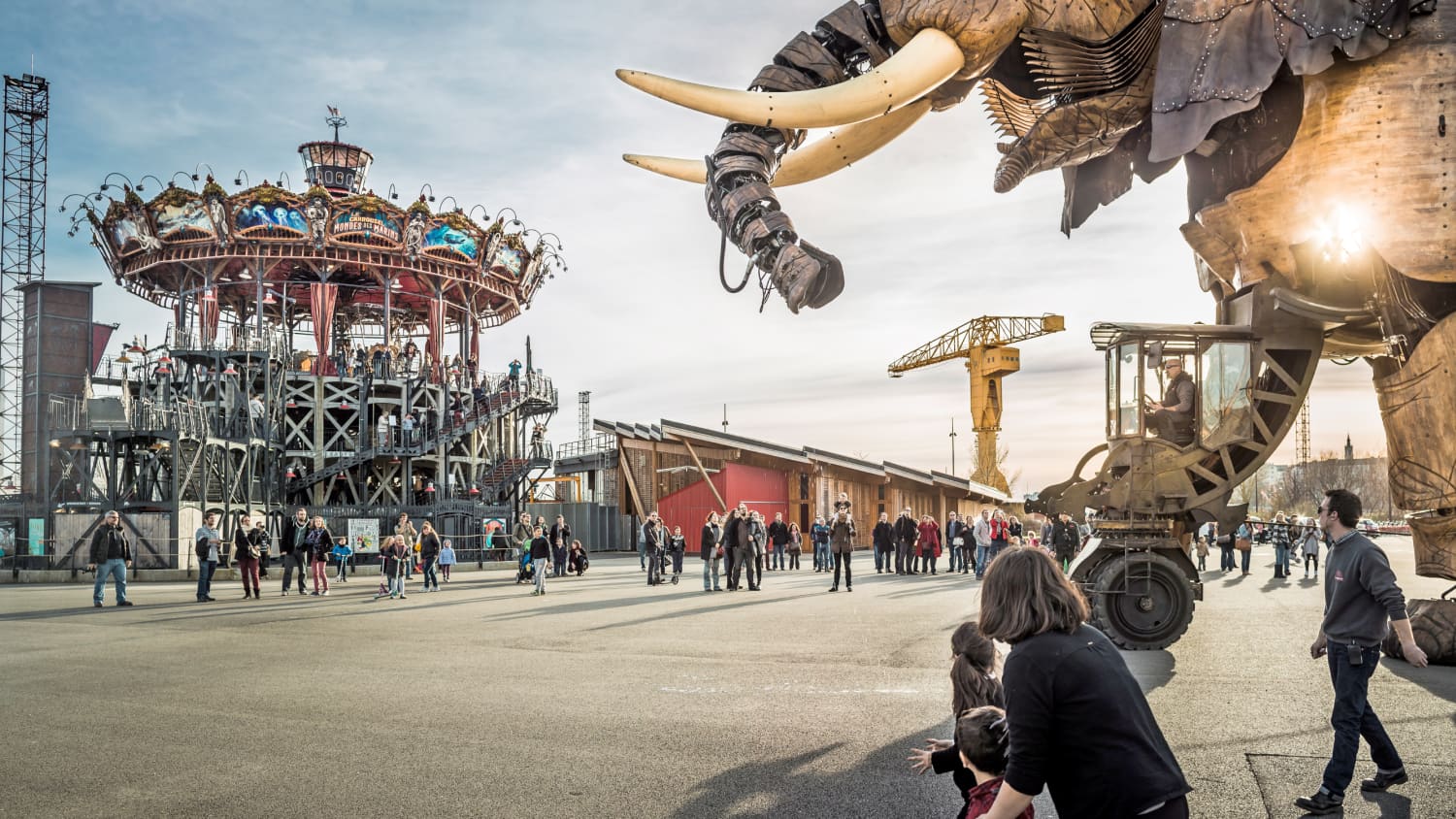 Die Skulputr Grand Eléphant, Machines der l’île in Nantes