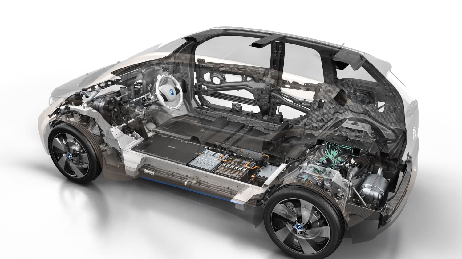 Schnittzeichnung des BMW i3 mit Range Extender